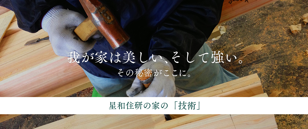 我が家は美しい、そして強い。その秘密がここに。星和住研の家の「技術」